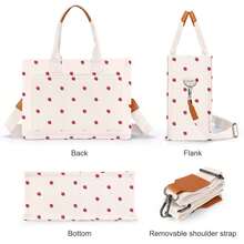Canvas Tote Bag For Women With Pockets Crossbody Bag Tote Shoulder Handbags Casual Work Bags Everything Tote Bag - 小草莓 - 查看 4