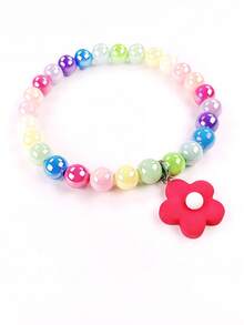 1 件可调节弹力宠物项链，带彩色花卉吊坠 - 鲜艳的糖果色宠物珠 - 时尚配饰、宠物项圈 - 送给宠物爱好者的完美礼物 - 耐用的设计 - 粉色 - 查看 9