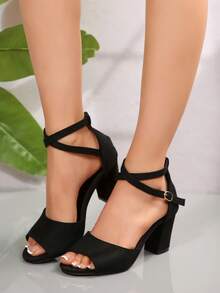 Women's Low Heel Open Toe Woven Platform Sandals, Round Toe, Buckle Strap, Versatile, Spring/Summer New Arrivals