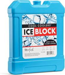 Cool Coolers by , bloque de hielo para congelador XL, paquete de hielo grande y potente, perfecto para enfriador aislado, bolsa de playa, enfriador de mochila y más, 1 paquete, azul - 1 - Ver 3