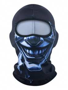 Fabulous Be Xtreme 4-Season Dustproof Sunscreen Cycling Balaclava Mask, Horror Clown Print, Quick-Dry Breathable Face Cover For Outdoor Sports