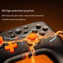 Lenovo S04 Gaming Controller Hall Magnetic Linear Trigger 1000Hz Polling Rate Bluetooth/2.4G/USB-C Triple Mode Dual Motor HD Vibration Fully Compatible With PC/PS/Switch/Mobile Phone