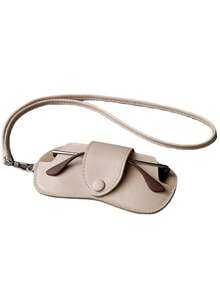 1 bolsa para óculos de pescoço, estojo para óculos, bolsa de couro sintético estilosa, suporte protetor fofo para óculos de sol, organizador portátil para óculos de viagem, capa protetora macia para óculos/óculos de sol, leve e compacto, acessório moderno, ideia de presente, armazenamento para óculos resistente a arranhões, perfeito para atividades ao ar livre, escritório, praia, carro, bolsa, academia e uso diário. Acessórios essenciais para viagem, bolsa de viagem, férias, volta às aulas, material escolar, óculos de sol feminino. - Multicolorido - Ver 11