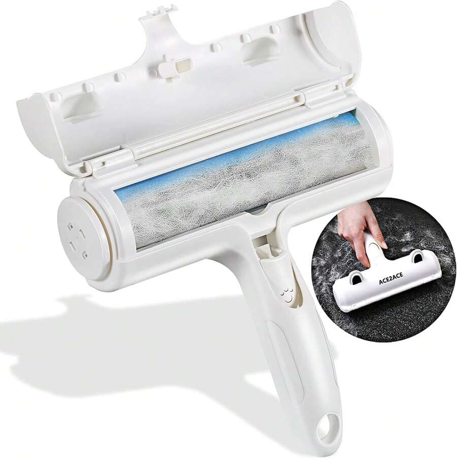 Pet Hair Remover Brush For Cats And Dogs, Magic Reusable Pet Hair Remover Brush, Pet Hair Roller, Hair Remover (Clothes/Sofa/Car/Bed/Carpet) - 藍色 - 查看 1