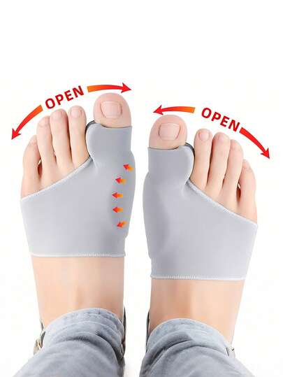 2 piezas Almohadillas de gel: Herramientas de cuidado de los pies para uso nocturno y en el hogar - Adecuado para hombres y mujeres - Lavar a mano solamente - Adecuado para corredores - Fácil de usar - Hecho de Lycra (Spandex)