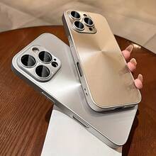 GOKIKASIYI 高品质激光极光 CD 彩色哑光金属带高清玻璃镜头膜全新防摔手机壳适用于 17、16、15、14、13、12、11 系列