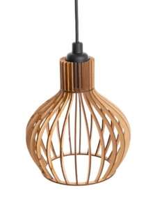 kit 3 Pendente Luminária de teto lustre para qualquer ambiente em MDF - 6und - Visão 3