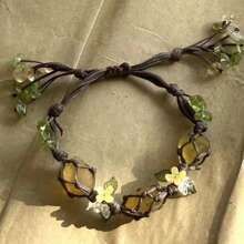 1pc Boho Style Crystal Flower Woven Bracelet For Women, Versatile