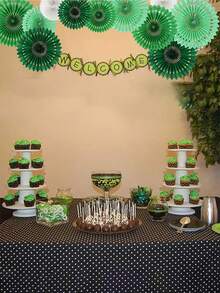 5pcs/Set Hanging Honeycomb Circular Paper Fan Decorations, Multi-Color Options For Self-Use Combination, Suitable For Various Party Backdrops, Theme Gatherings Decor, Party Decorations