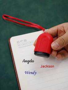 Custom Name Stamp, Personalized Signature Stamp, Customized Capsule Name Clothes Stamp, Customizable, Birthday Gifts, Suitable For Work Signature, Custom Stamp, Cuteness, Multipurpose, Office, Reusable, Envelopes, Invitation, Anniversary, Teacher - Style a - View 6