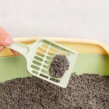 Macaron Color Matching Pet Litter Scoop, Candy Colored Hollow Mesh Cat Dropper Shovel, Pet Cleaning Supplies Toilet Pick, Enlarged Cat Scoop With Small Holes, Medium-Sized Simple Cat Dropper Shovel, Cleaning And Toilet Pick For Pets, Durable Material PVC, Photographed According To The Lighting Angle, There May Be Color Difference Errors, Please Understand! - Multicolor - View 5