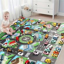 1pc City Traffic Game Mat, Thin, Non-Fuzzy, Large Size Non-Woven Fabric Game Mat, Waterproof And Moisture-Proof, Children's Toy Car Interactive Route Map, Room Decor, Educational Tool, Halloween And Christmas Gift, Made Of Non-Woven Fabric And Plastic. This Product Is Relatively Smooth When Placed On The Floor (Except For Small Cars), Children's Toys, Toys, Boys' Toys - Multicolor - View 8
