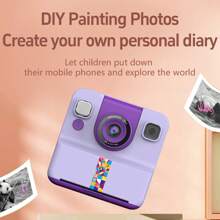 Instant Print Camera With 1080P HD, Includes 4 Rolls Of Color Printing Photo Paper, Ideal Birthday And Christmas Gift For Boys And Girls