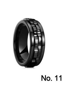 1 szt. Obrotowy pierścień zębaty ze stali tytanowej, pierścień na palec z motywem koła zębatego łagodzącego stres i przeciwlękowego