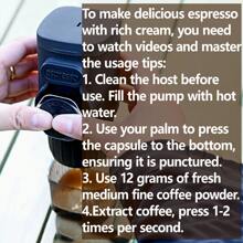 Cafetera portátil, aceite de café rico, máquina de café manual sin electricidad, cafetera de cápsulas y molida 2 en 1, tamaño compacto, ligera, adecuada para viajes, exteriores, hogar, dormitorio, oficina, uso en múltiples escenarios