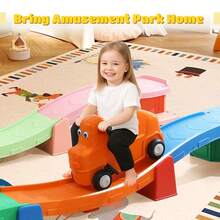 Kids Roller Coaster Ride On Toy For Toddlers, Indoor/Outdoor Playset Toddler Push Car Ride On Toys - Macaron - View 2
