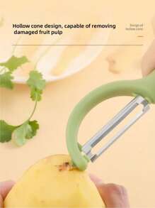 1 件/2 件不锈钢蔬菜削皮器，带舒适防滑手柄，多功能土豆、胡萝卜、黄瓜和水果削皮工具，内置锥形缺陷去除器，削皮效果完美，非常适合烹饪、家庭厨房和专业烹饪使用