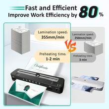 CRENOVA 13 Inch Laminator Machine - 11x17 Laminator With 50 Sheets, Cold & Thermal, Built-In Paper Cutter & Corner Rounder, A3 Laminating Machine For Classroom Home School - US A Type Plug(110-127V) - View 3