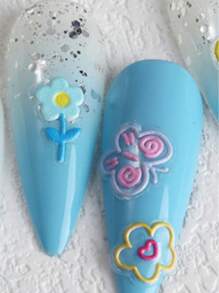 2024 Neue Mode Blumen Prägung Nail Art Sticker, glamouröse gefrorene Kamelien Blumen Nail Decals für Frauen