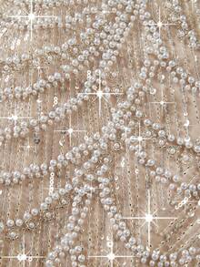 New Design Women's Bandeau Mermaid Silhouette Evening Gown - Khaki - View 7