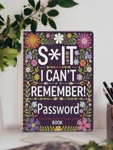 1pc Password Book For Internet Website Address Login, A5 5.2" X 7.6" Password Keeper And Organizer Journal With Notes Section & Inner Pocket,Office School Supplies, Office Supplies For Women Desk Accessories Easter Gifts - Multicolor - View 7