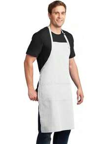 And Stripes Apron Chef Navy Blue Apron Plain Long Length Pocket Aprons