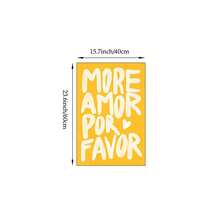 1幅极简主义帆布印刷艺术品，“More Amor Por Favor”（请多给我一些爱）文字墙画，少女风装饰画，适合卧室、客厅或办公室宿舍，可选带框或不带框。 - 彩色 - 查看 9