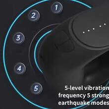 Newly Upgraded Multifunctional Fascia Massager, 5 Handheld Modes, 5 Frequency Adjustments, Portable And Convenient - Includes Adjustable Back Support Belt - Suitable For Waist, Leg And Full Body Use - Perfect Gift Choice! - Black - View 4