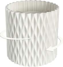 Soporte giratorio para computadora, 5 ranuras único organizador de computadora blanco Easthetic suministros de computadora y accesorios para mujeres y niñas, soporte para tazas de lápiz - Blanco - Ver 8