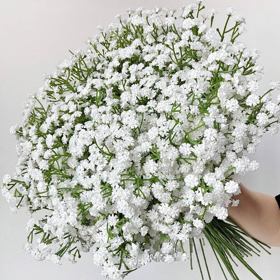 1/5/10支装仿真满天星花束,多枝,42厘米仿真满天星花,适用于墙面、客厅、卧室、婚礼、派对装饰、桌面摆设。家居、书桌装饰、厨房、婚礼、餐桌、中心摆件、办公室、花园、户外、房屋、庭院装饰,适合春、夏、秋、冬四季。 - 白色 - 查看 1