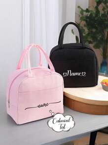 Spersonalizowana torba na lunch z nadrukiem, duża torba bento, izolowana torba na lunch, poręczny aluminiowy worek chłodzący, torba na lunch, torba piknikowa, odpowiednia dla studentów i pracowników umysłowych. Nadaje się do biura, na uniwersytet, do pracy, biznesu, dojazdów do pracy, na zewnątrz, w podróży i na piknik. Świetny prezent dla dziewczyny, przyjaciół, rodziny i rodziców.