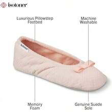 Isotoner Women's Diamond Microterry Ballerina Slippers - 晚霞鑽石 - 查看 2