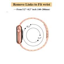 1pc Unisex Stainless Steel Watch Band, Compatible With Apple Watch Series 1-9, S10, S11 Ultra, 2 And SE, Available In Gold/Silver Color, Includes Removal Tool For Easy Adjustment