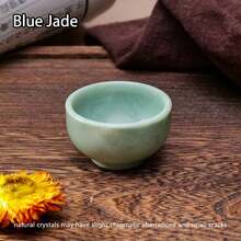 1 件天然水晶玉碗和杯子 - 花椰菜玉消磁碗，灵气疗愈石英杯，适合家居装饰圣诞礼物 - 小碗 - 查看 12