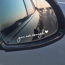 3X Drive Safe We Love You Rearview Mirror Decal, Car Mirrors Sticker, Car Stickers Women, I Love You Drive Safe Mirror Sticker - You Are Enough - View 5