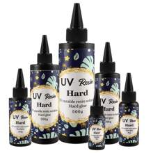 1PC UV Resin 30g/60g/100g/200g/300g/500g - Upgraded Hard Type Crystal Clear Ultraviolet Curing UV Epoxy Resin For Craft Jewelry Making Art Decorations, Earrings, Necklace - Fast Curing And Low Odor Transparent Solar Cure Sunlight Activated Thin Resin