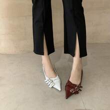 Women Pumps - 酒紅色 - 查看 6