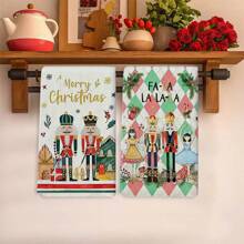 1/1/2 seturi de prosoape de bucătărie în stil Crăciun, cu tematică de spărgător de nuci, cu dimensiunile de 40x60 de centimetri, fabricate din material poliester ultra-moale, imprimate cu șervețele cu tematică de Crăciun și un design de Crăciun fericit. Potrivite pentru mese, restaurante, decorațiuni pentru petreceri și uz zilnic, sunt o alegere ideală pentru decorarea bucătăriei de Crăciun.