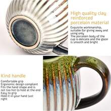 High-Quality Retro Ceramic Mug, Can Be Used For Drinking Coffee, Tea And Beverages, Valentine's Day Gift - 藍色 - 查看 3