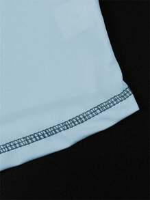 FQLWL 女士休闲街头风运动套装，印花拉链连帽衫和长裤套装，长袖两件套 - 藍色 - 查看 4