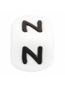 10 piezas Cuentas de silicona de 12 mm con letras - Kit de fabricación de joyas personalizado para pulseras DIY, collares, bolígrafos con cuentas, dijes y regalos - Accesorios de alta calidad para aficionados creativos a la manualidad - 26 cuentas de silicona con letras del alfabeto - Ver 20