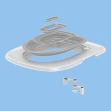 1 pieza Inodoro plegable cerrado para gatos de ABS con asiento de entrenamiento