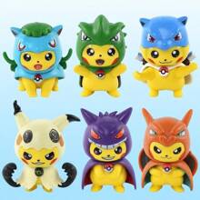 pokemon Ice Cream Series Figurine Pikachu , Duck, Beast, Sweet Cone Ornament Gift(This Has Some Flaws)