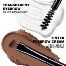 HANDAIYAN 防水持久二合一眉膏，易于涂抹，打造清晰自然的眉毛，具有 3D 立体凝胶 + 眉膏双重效果，适合日常化妆、约会、户外活动、游泳、健身、野餐和露营，配有眉刷，有多种颜色可供选择，万圣节 - 彩色 - 查看 8