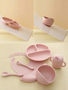 6 件个性化定制名字硅胶婴儿餐具防漏婴儿杯对比色盘子防水围兜便携式勺叉吸盘碗定制婴儿晚餐套装返校冬季礼物创意男孩女孩情人节,多功能,装饰,字母,时尚,现代,多彩,卡哇伊,可爱,可爱,休闲,定制,个性化,独特,定制,儿子,女儿