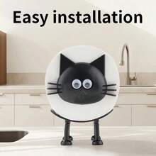 3 件可爱猫咪形状纸巾架，桌面装饰，可爱动物卫生纸塔架，设计有趣，独立式小猫纸巾架，最多可容纳 3 卷，时尚浴室配件，送给猫爱好者的完美礼物，家居装饰，浴室装饰