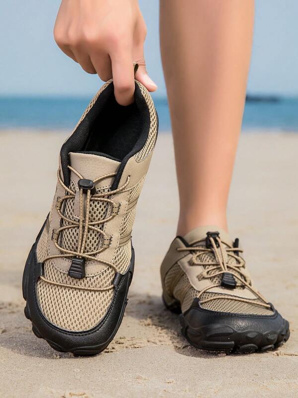 Chaussures respirantes à mailles pour hommes, sandales de sports/randonnée/plage d'été confortables à coupe ample et antidérapantes