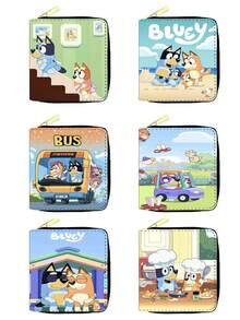 Bluey 卡通钱包 便携小钱包 短款拉链包 零钱包 证件包