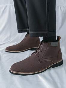 Fashionable, Versatile, Comfortable Suede Leather Boots For Teenagers, Breathable Lining Design Suitable For Outdoor, Business, Office, Travel, - Multicolor - View 20