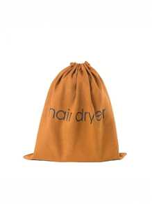 抽绳英文帆布包旅行酒店吹风机收纳袋麻布防尘袋配件袋 - 彩色 - 查看 7